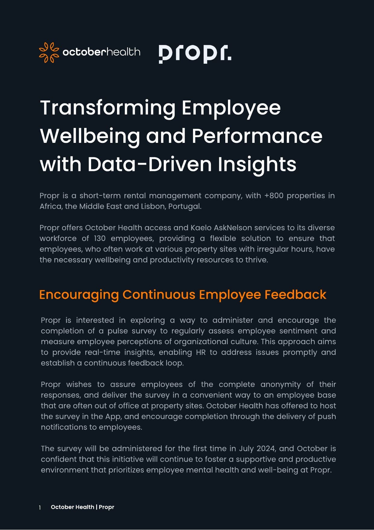 PROPR published case-study report