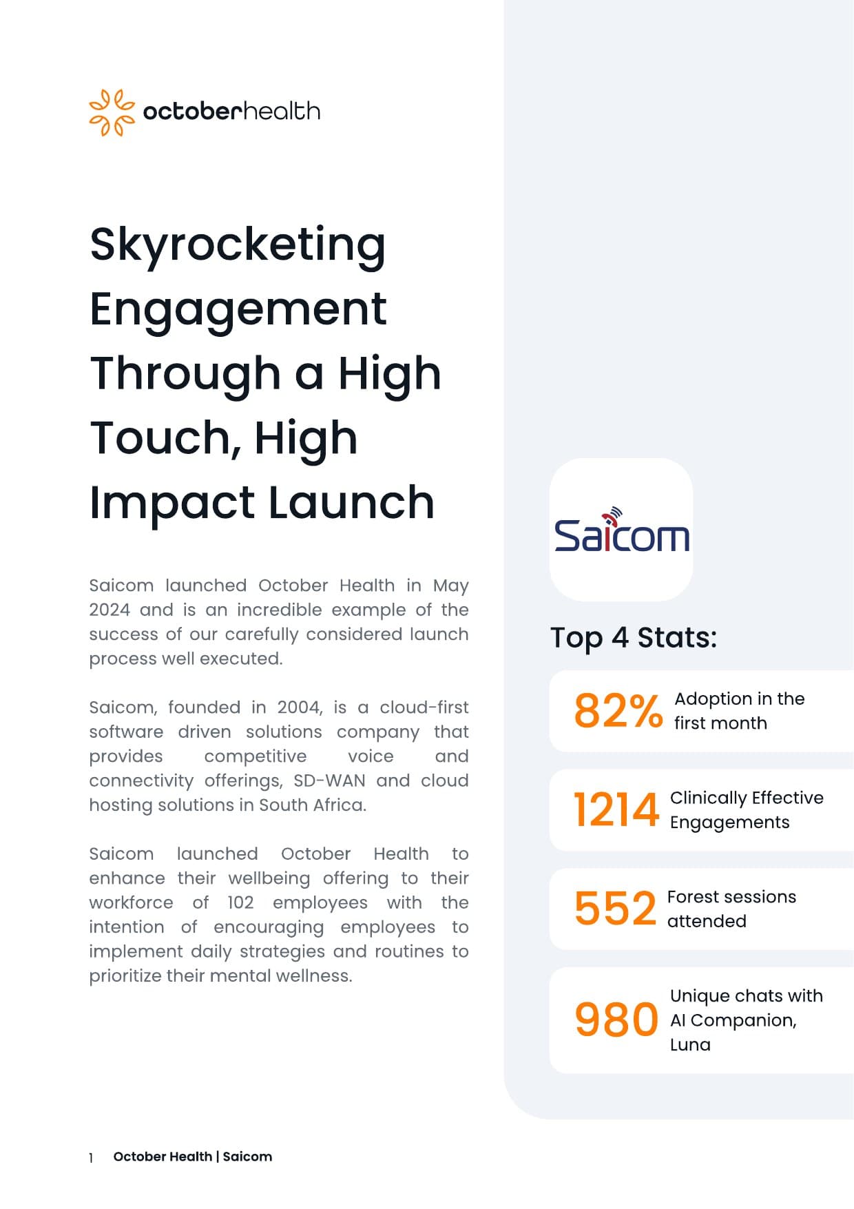 Saicom published case-study report