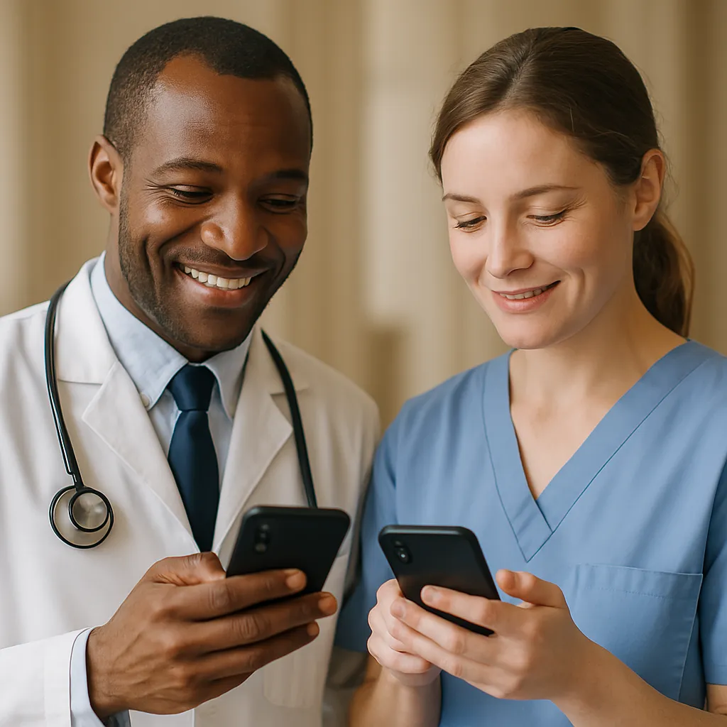 Healthcare professionals using October Health