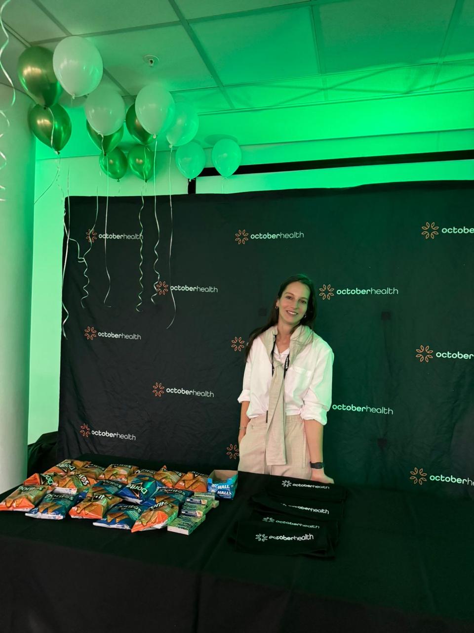 October Health stand at a wellness day